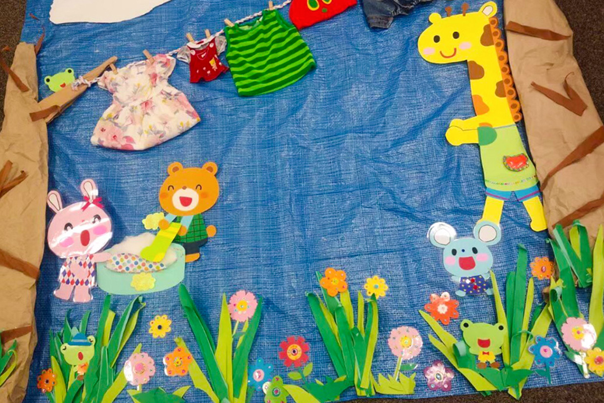 おひるねアート「お洗濯」