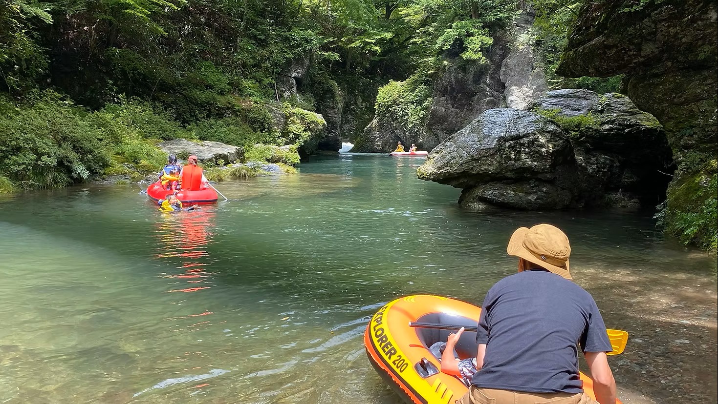 小田深山渓谷川遊び
